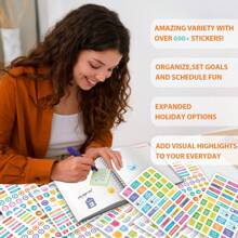 16張創意美學計劃貼紙套裝,適用於月、週計劃、記事、日程表、日記 - 彩色 - 查看 2