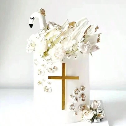 5 piezas Decoración de tarta con topper dorado para fiesta de cumpleaños, regreso a la escuela, Día de San Valentín, boda y suministros de cumpleaños, decoraciones para el hogar y fiestas