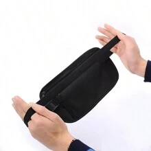 戶外跑步運動腰包 超輕大容量透氣多功能手機腰包 登山適用 - 黑色 - 查看 3