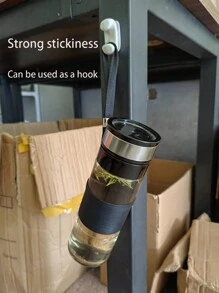 2pcs/set Silicone Rice Spoon Storage Holder, Wall Mount Without Drilling - White - View 2