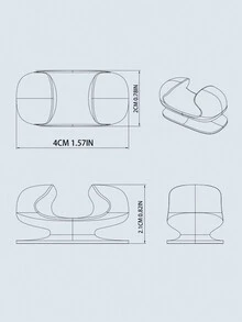 2pcs/set Silicone Rice Spoon Storage Holder, Wall Mount Without Drilling - White - View 3