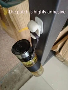 2pcs/set Silicone Rice Spoon Storage Holder, Wall Mount Without Drilling - White - View 4