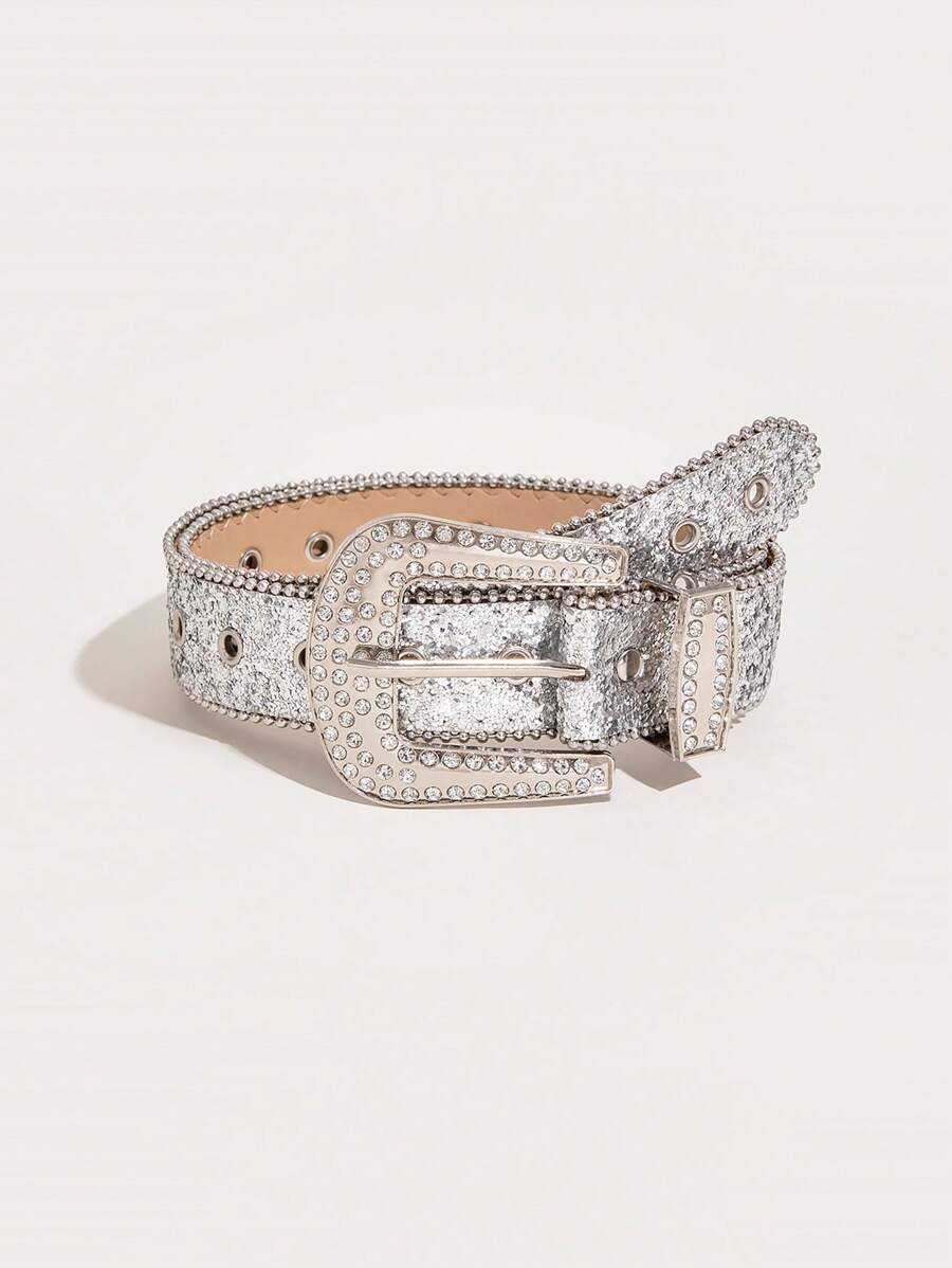 1 chiếc thắt lưng đính đá và kim sa bạc thời trang Y2k dành cho nam dự tiệc Halloween thường ngày, công sở, bạn trai chồng cha bố quà tặng cho nam giới, trang phục hàng ngày, thời trang, thanh thiếu niên, ngoài trời, kỳ nghỉ, thể thao, du lịch, đường phố, boho, cổ điển mùa thu, mùa thu, phụ kiện Halloween thu đông, thích hợp cho thanh thiếu niên, thanh niên, nam giới, thường ngày, ngoài trời, thể thao, kỳ nghỉ, quà tặng tốt nghiệp, sinh nhật, trang phục hàng ngày - Bạc - Xem 1