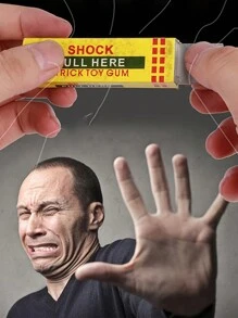 1pc Random Color Shock Your Friends with Electric Shock Joke Chewing Gum - Multicolor - View 6