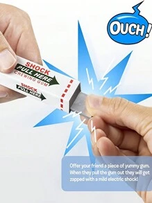 1pc Random Color Shock Your Friends with Electric Shock Joke Chewing Gum - Multicolor - View 5