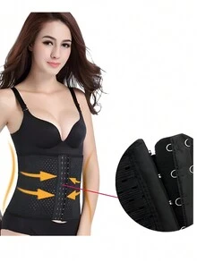 Corset Moldeadora De Cintura. Faja Para Mujer Cinturilla Reductora De Grasa. - Negro - Ver 3
