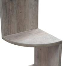 VASAGLE Corner Shelf Wall Mount, 5-Tier Floating Wall Shelf, Corner Bookshelf, Plant Wall Shelf For Bedroom, Living Room, Bathroom, Home Office, 7.9"D X 7.9"W X 49.6"H, Black, White, Brown, Light Grey - 淺灰色 - 查看 5