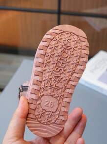 女童冬季雪靴 Pu皮革防水加厚加絨兒童靴子 - 粉色 - 查看 4