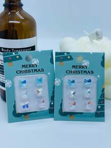 1個蝴蝶形玻璃珠緞袋,適用於手工珠寶,聖誕萬聖節裝飾