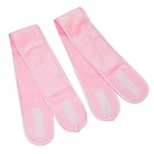 1 pieza Diadema facial para spa y maquillaje para lavarse la cara, diadema para ducha, baño, deporte, diadema para niñas, de poliéster ajustable con y antideslizante (color aleatorio)
