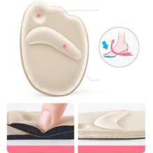 Women's Thin Forefoot Pads For High Heels, Non-Slip Cushion To Prevent Pain And Friction, Half-Size Insole (Non-Adhesive)