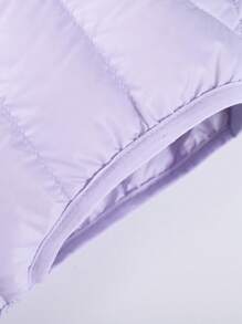 Annil Tween Girl Standing Collar Down Warm Vest Blue - Purple - View 6