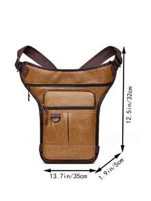 多功能男士PU皮革新款腿袋戶外男士腿袋多功能運動包便攜腰包斜挎包腿包大腿包輕便適合旅行度假PU皮革聖誕禮品適合男士