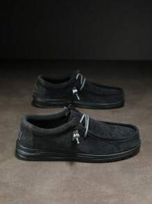 Nam Đen Giải trí Giày đế bệt - màu đen - Xem 1