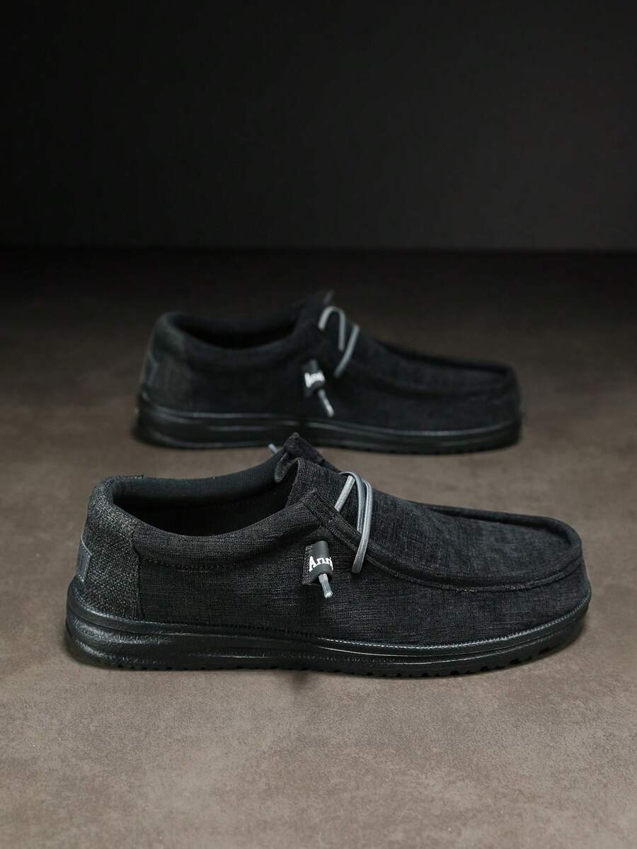 Nam Đen Giải trí Giày đế bệt - màu đen - Xem 1