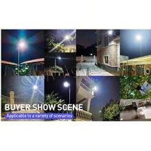 Solar Street Light, Outdoor Garden Lighting For Pathway, Yard, Patio - Black and White - View 6