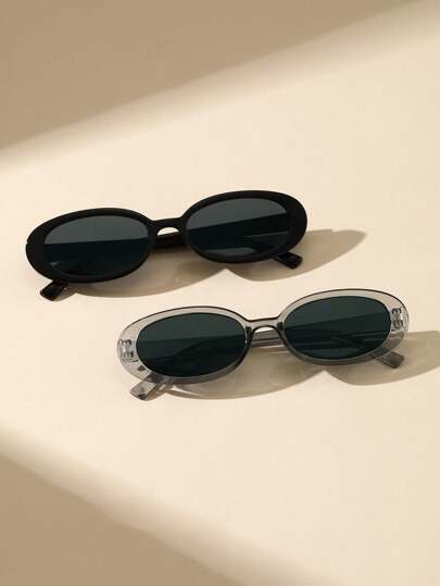 2pcs Boho Vintage Round Frame Fashion Black Eyeglasses For Women Daily Life Vacation Clothing Accessories Beach Accessories For Women Glasses Shades For Summer Beach Vacation,Outdoor,Travel ,Back To School,Preppy Style,School Look