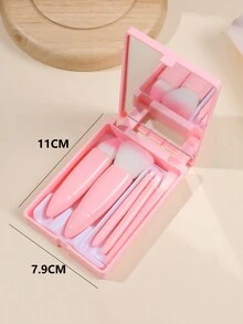 5件套化妆刷套装，包含散粉刷、粉底刷、眼影刷，带镜子，刷毛柔软，专业美妆工具，化妆刷套装，化妆刷套装，化妆刷套装，全套化妆工具，化妆刷套装，全套化妆工具，化妆刷套装，化妆刷套装，化妆礼盒套装