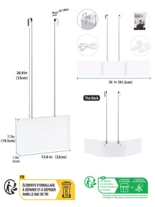 1入組款式3面鏡子自己理髮用的帶燈鏡子,可充電360三折鏡子,理髮師鏡子,led化妝鏡,照亮後腦勺的鏡子,diy理髮工具是男女的好禮物 - 彩色 - 查看 5