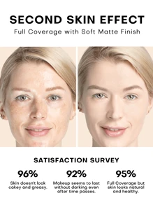 MISTINE 氣墊粉底,啞光亮澤、中等遮蓋力、適合乾性肌膚,24小時保濕持久防水防汗不脫妝 - NN120S - 查看 9