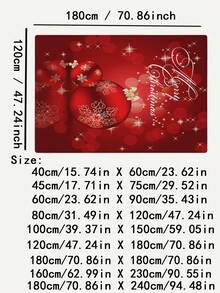 1pc Christmas Gift Patterned Carpet/rug - Multicolor - View 4