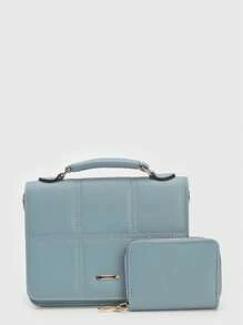 Women Bag Sets - Màu xanh lam - Xem 9