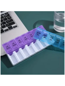 1 Pieza Caja De Pastillas, Organizador De Medicamentos - Dos colores - Ver 8
