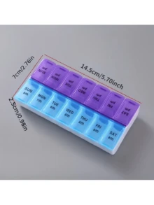 1 Pieza Caja De Pastillas, Organizador De Medicamentos - Dos colores - Ver 2