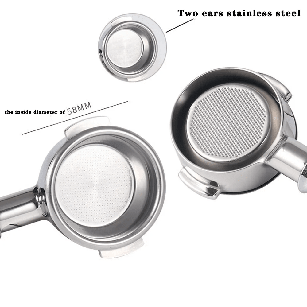58mm Universal Naked Portafilter With Double Ears For E61 Brewing Head