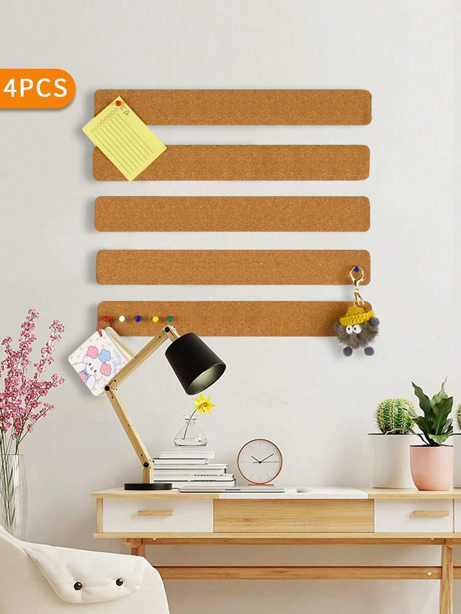 4pcs Long Strip, Felt, Bulletin Strip, Adhesive Strip, Bulletin Board, Chalkboard Bulletin Board, Office Strip Back To School