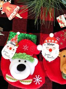 1 Sheet/9pcs Santa Claus Gift Tags Stickers For Christmas Presents And Gift Wrapping - Multicolor - View 4