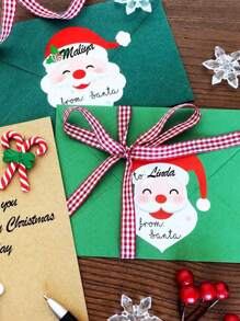 1 Sheet/9pcs Santa Claus Gift Tags Stickers For Christmas Presents And Gift Wrapping - Multicolor - View 3