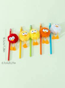 xiao long ge 1pc Red Legged Duck Plush Toy Pencil - Red - View 2