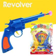 2 Piezas Pistola De Juguete Suave En Forma De Revolver Para Juegos De Tiro, Conjunto De Juguetes Educativos Intelectuales - Multicolor - Ver 3