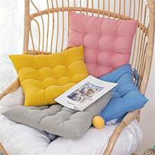 亞麻椅墊,辦公室座墊,四季通用學生凳墊,家庭餐椅墊,適合久坐