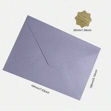 10pcs Light Purple Pearl Rectangle Envelope For Wedding Invitation Card 194X136MM - Multicolor - View 3