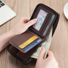 1 chiếc ví thời trang họa tiết cá sấu có in chữ, đựng tiền mặt di động cho nhân viên văn phòng nam, làm việc tại trường đại học, đi làm, đi làm văn phòng, kỷ niệm ngày cưới, làm quà tặng sinh nhật cho ngày lễ tình nhân, quà tặng cho nam, ví, ví nhỏ, ví da nam - Màu nâu  Mocha - Xem 10