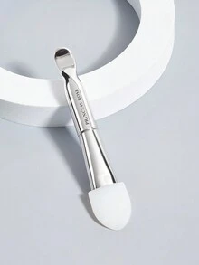 Princess Rose Dual End Silicone Face Mask Applicator, 1pc Soft Silicone Face Scrubber Makeup Beauty Brush Tools for Clay, Cream, Gel, and Mud Facial Masks - Silver - View 5