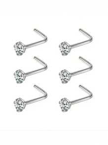6pcs Titanium Nose Studs Nose Rings For Men