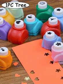 1入組迷你剪貼簿打孔機,剪貼簿紙張打孔機,迷你紙張打孔器,手工卡片手工藝品印花diy花紙工藝打孔器,貼花、剪貼及手工藝卡片、書籤等diy手作必備,適合兒童和成人手工藝,盡情發揮創意。禮品(樹) - 樹 - 查看 1