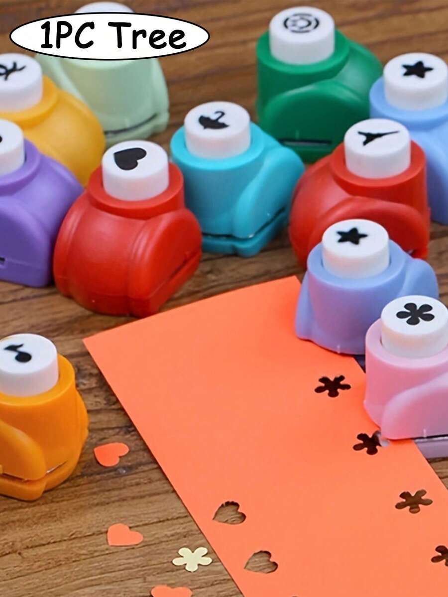 1入組迷你剪貼簿打孔機,剪貼簿紙張打孔機,迷你紙張打孔器,手工卡片手工藝品印花diy花紙工藝打孔器,貼花、剪貼及手工藝卡片、書籤等diy手作必備,適合兒童和成人手工藝,盡情發揮創意。禮品(樹) - 樹 - 查看 1