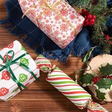 1包含10張50x66cm的聖誕雪花金珠光紙,適用於生日、婚禮、派對禮物包裝和裝飾