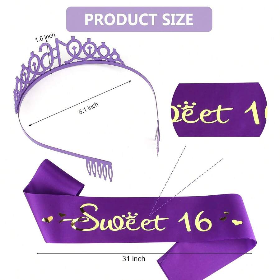 Idealead 18 Ans Couronne Anniversaire Echarpe, Deco Anniversaire 18 Ans