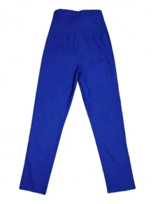 Women's Pleated Pants - Royal Blue - View 6