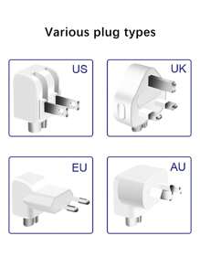 compatible con manzana ordenador Cargador Macbook Air ordenador portátil energía Adaptador cargador rápido 45W cuadrado energía Cable adaptador longitud 1.8m Enchufe US - Blanco - Ver 6