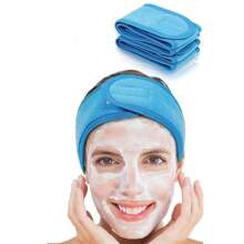 1入組女士連鉤環梳洗髮巾，適用於運動、瑜伽、化妝和美容