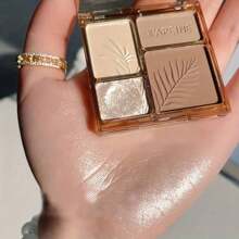 1pc 4-color Highlight & Contour Powder Palette For Nose, Makeup, Matte, Shine, Natural, 3d, Photography - Multicolor - View 1