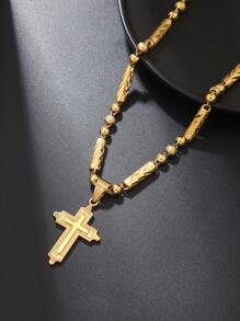 A Stylish Minimalist Classic Cross - Gold - View 2