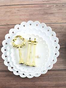 1個生日派對蛋糕點心擺放銅架展示架,水果盤家居客廳咖啡桌 - 金色 - 查看 6