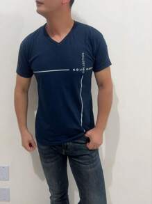 Men T-Shirts - 藏蓝色 - 查看 1